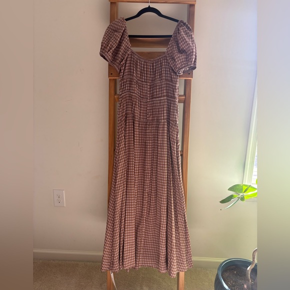 Reformation Rhett Midi Dress in Audrie Check - Picture 4 of 7